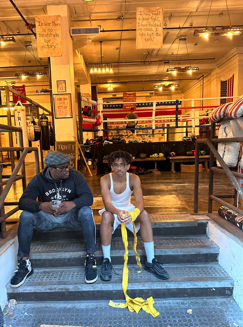 Coach and Student at Trinity Boxing Club